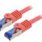Patch Cord Ethernet S/FTP Cat6a Cupru 3m Roșu