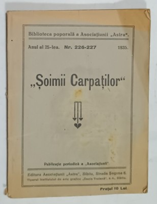 &amp;#039; SOIMII CARPATILOR &amp;#039; , 1935 foto