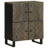 VidaXL Bufetă neagră 60x33x75 cm lemn masiv de mango 4017710