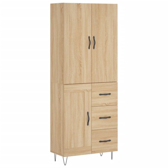 Dulap inalt, stejar sonoma, 69,5x34x180 cm, lemn compozit