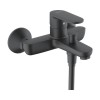 Baterie cada Hansgrohe Vernis Blend, negru mat, monocomanda, montaj perete, metal, cartus ceramic, design modern