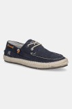 Pepe Jeans espadrile din piele &icirc;ntoarsă TOURIST DECK culoarea bleumarin, PMS10335