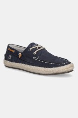 Pepe Jeans espadrile din piele &icirc;ntoarsă TOURIST DECK culoarea bleumarin, PMS10335