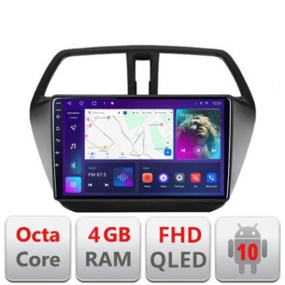 Navigatie Suzuki S-Cross Quad Core B-337 Android Ecran QLED octa core 4+64 carplay android auto KIT-337+EDT-E309V3 CarStore Technology foto