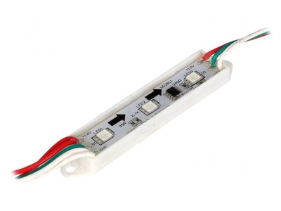 LED RGB 120&amp;deg; 3 Diode 12V SMD 75x15mm foto