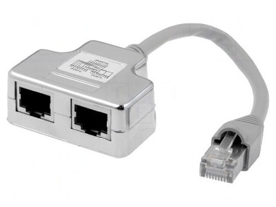 Splitter RJ45 Cat5e Ecranat 2 Porturi foto