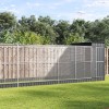 Voliera Pasari vidaXL cu Extensie, Otel Galvanizat, Argintiu/Antracit, 623x203x216cm - Spatiu Amplu, Siguranta Maxima
