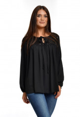 Bluza Dama Platca Neagra cu Paiete foto