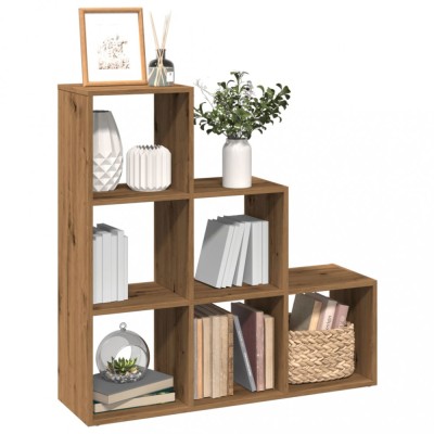 vidaXL Bibliotecă/separator&amp;nbsp;3 nivel&amp;nbsp;stejar artizanal 99x29x99 cm lemn 857966 foto