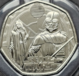 50 pence 2023 Marea Britanie, Darth Vader and Emperor Palpatine, Star Wars, Bunc, Europa