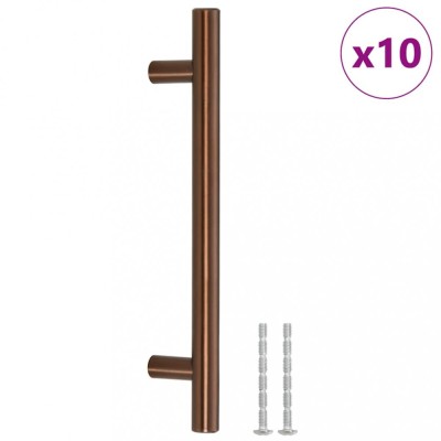 Manere de dulap, 10 buc., bronz, 128 mm, otel inoxidabil foto