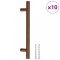 Manere de dulap, 10 buc., bronz, 128 mm, otel inoxidabil