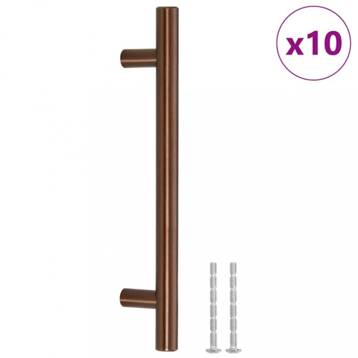 Manere de dulap, 10 buc., bronz, 128 mm, otel inoxidabil