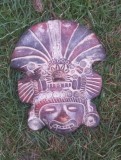 Masca mexicana zeu aztec din teracota