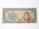 Rară! Chile 100 Escudos 1964,bancnota din imagini(uzată) la jumătate de preț