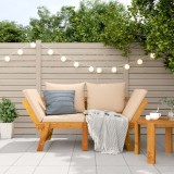 Banca Gradina 2 in 1 Gossi, Lemn Acacia Masiv, cu Perne Bej, 205x74x66 cm