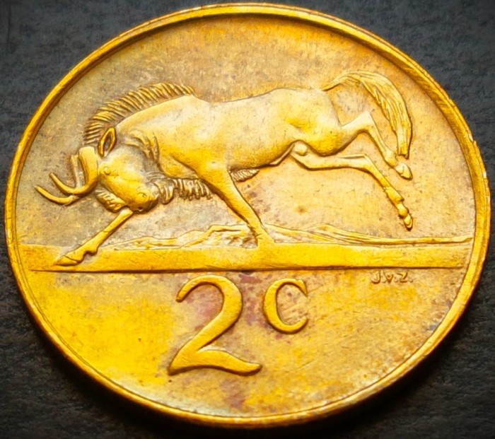 Moneda exotica 2 CENTI - AFRICA de SUD, anul 1989 * cod 4112 = EROARE BATERE