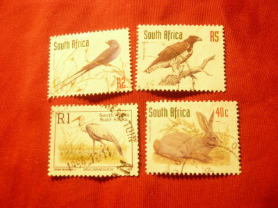Serie mica Africa de Sud 1993 - Fauna , 4 val. stampilate foto