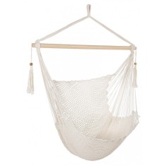 Hamac suspendabil din bumbac crem Kauana 100 cm x 130 cm