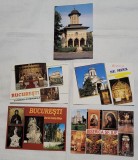 Biserica - Manastire Lot x 5 bucati Carte Postala, Manastiri din Bucuresti, Circulata, Sinaia, Printata