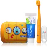 Curaprox Kids Travel Set Set de călătorii pentru dinti, limba si gingii pentru copii 1 buc