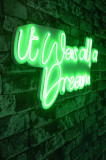 Decoratiune luminoasa LED, It was all a Dream, Benzi flexibile de neon, DC 12 V, Verde, Neon Graph