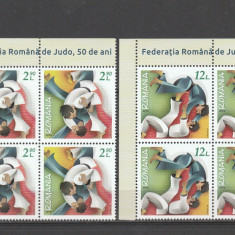 FEDERATIA ROMANA DE JUDO, SERIE IN BLOC DE PATRU,2018,NEUZAT,MNH,ROMANIA.