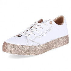 Pantofi Femei Tommy Hilfiger Glitter Foxing Dress FW0FW048490K6WHITEGOLD foto