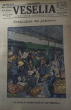 Ziarul Veselia : TRENURILE DE PLĂCERE - gravură, 1922