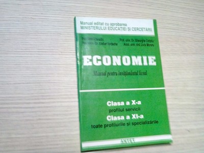 ECONOMIE - Cl. a X -a Profil Servicii, Cl. a XI -a - Ioan Cavachi - 2002, 184p foto