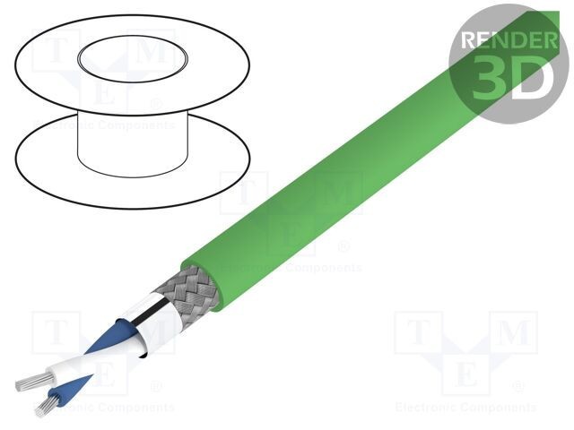 Cablu BiTsensor RS485 2x2x0,22mm2 pentru transmisie date - BITNER