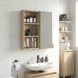 vidaXL Dulap de perete pentru baie Stejar Sonoma 30 x 10 x 60,5 cm 889321