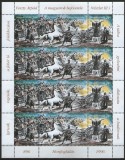 Ungaria 1996 - pictura, Hungarian Conquest - neuzata in bloc de 4
