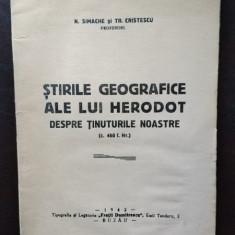 N. Simache. Tr. Cristescu - Stirile Geografice ale lui Herodot Despre Tinuturile Noastre (c. 460 i. Hr.)