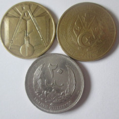 Lot 3 monede colectie:Algeria,Libia,vedeti imaginile