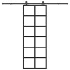 VidaXL Ușă glisantă cu set feronerie, 76x205 cm, sticlă ESG/aluminiu 3332842