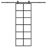 vidaXL Ușă glisantă cu set feronerie, 76x205 cm, sticlă ESG/aluminiu