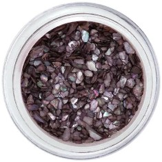 Scoici zdrobite pentru nail art &ndash; maro &icirc;nchis, efect metalic