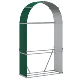 Cumpara ieftin Suport pentru busteni, verde, 120x45x210 cm, otel galvanizat