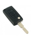 Citroen / Peugeot 406 - Carcasa tip cheie briceag cu 3 butoane, lama NE78-SH3 cu suport baterie si buton portbagaj