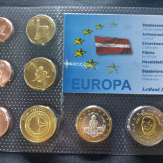 Set Euro - Probe - Letonia 2014 , 8 monede