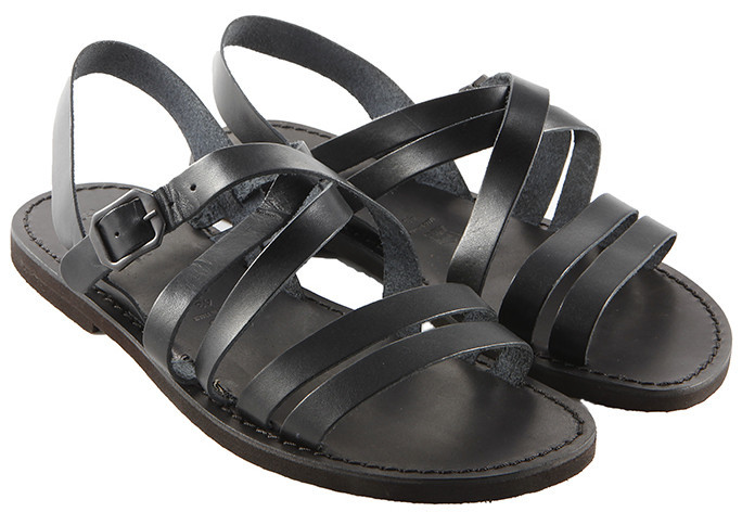 Sandale Barbatesti Piele Eliot Negre