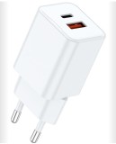 Lemontti Incarcator Retea GaN Dual Port 30W 1x USB-C 1x USB-A Alb