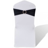 Funda elastica decorativa scaun, catarama diamante, negru, 25 buc.