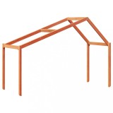 Cumpara ieftin Acoperis pat de copii, maro, 203x80,5x142 cm, lemn masiv pin