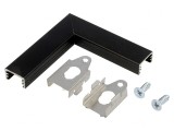 Conector de Aluminiu Negru 90&deg; SLIM8