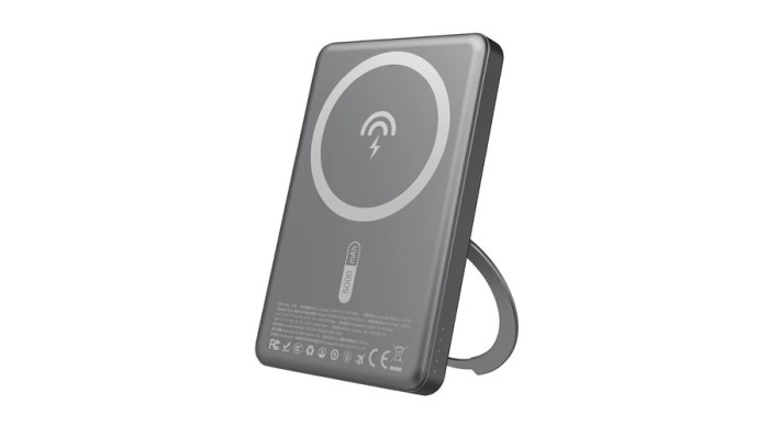 Baterie externă Dudao K28S 20W PD 5000mAh cu MagSafe și suport - Gri