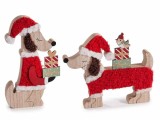 Cumpara ieftin Set 2 figurine Catelusi Craciun cm 10,5 x 2 x 17,5 H