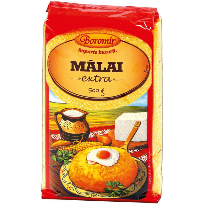 Malai Extra Boromir, 500 g, Faina de Porumb, Malai Boromir, Malai pentru Gatit, Malai Mancare, Faina de Malai, Malai Faina, Faina Mamaliga, Malai Mama