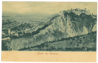 4931 - RASNOV, Brasov, Panorama, Romania - old postcard - used - 1907 foto